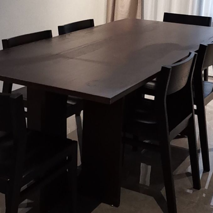 Rectangle Wood Color Dining Table Solid Wood Table Simplicity with Double Pedestal Clearhalo ' dining_table' 'Dining Tables & Seating' 'Dining Tables' 'furn' 'furn_dining_table' 'Furniture' 'furniture_dining_table' 'Kitchen & Dining Furniture' 'kitchen&dining_furn' 'kitchen' 'kitchen_dining_table' 1200x1200_63637703-b2ed-48e0-87fb-c40883e6e1c8