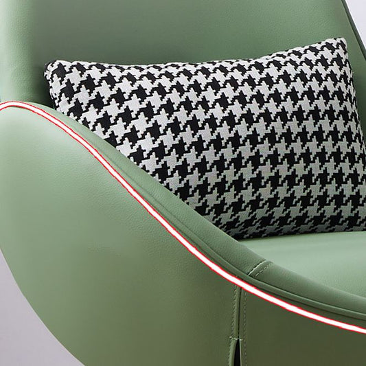 Fixed Back Lounge Chair Water Resistant Ottoman Set with Metal Legs Clearhalo 'Accent Chairs' 'accent_chairs' 'Chairs & Seating' 'furn' 'furn_accent_chairs' 'Furniture' 'Living Room Furniture' 1200x1200_6363e3ea-9c3c-424b-a956-4ee7931fc484