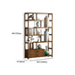 Contemporary Brown Etagere Libro scaffale aperto libreria verticale con cassetti
