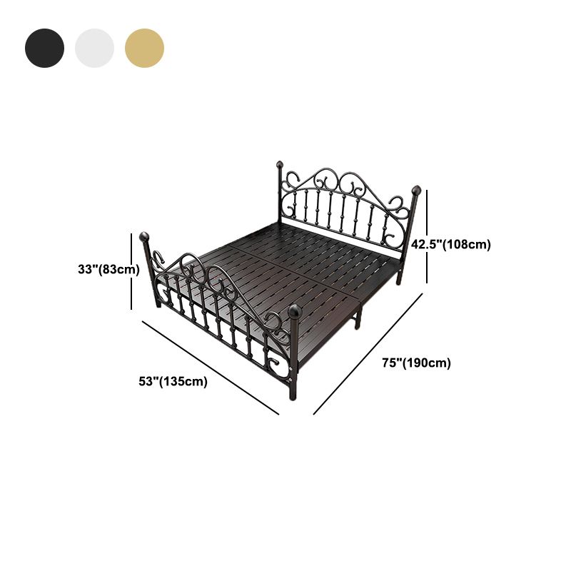 Contemporary Style Standard Bed Metal Bed Frame with Headboard Clearhalo 'Bedroom Furniture' 'Beds' 'furn' 'furn_beds' 'Furniture' 1200x1200_6364eebc-1d35-40df-9f0c-2620a78b417a