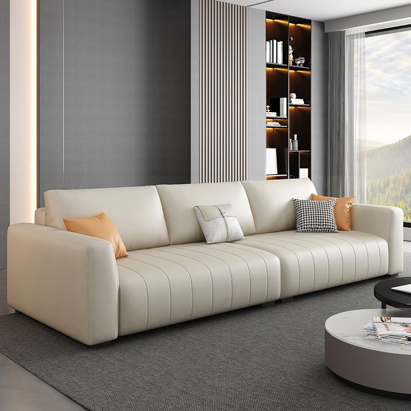 Standard Contemporary Square Arm Faux Leather Stain Resistant Sofa Couch Clearhalo 'furn' 'furn_sofas' 'Furniture' 'furniture_sofas' 'Living Room Furniture' 'Sofa' 'sofas' 1200x1200_63667673-67fb-4a9b-87fd-a135a1412b75