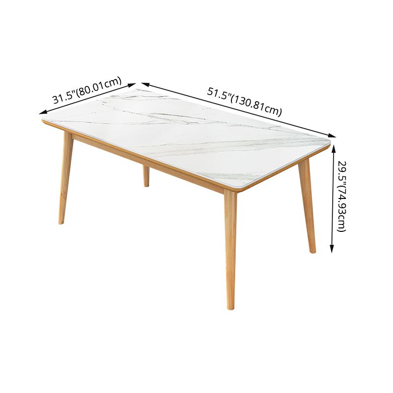 Modern Style Sintered Stone White Dining Set Standard Rectangle Shape Dining Set with 4 Legs Base Clearhalo 'Dining Room Sets' 'Dining Tables & Seating' 'dining_room_set' 'furn' 'furn_dining_room_set' 'Furniture' 'furniture_dining_room_set' 'Kitchen & Dining Furniture' 'kitchen&dining_furn' 'kitchen' 1200x1200_63672e57-53ff-4682-94b2-5310df724508