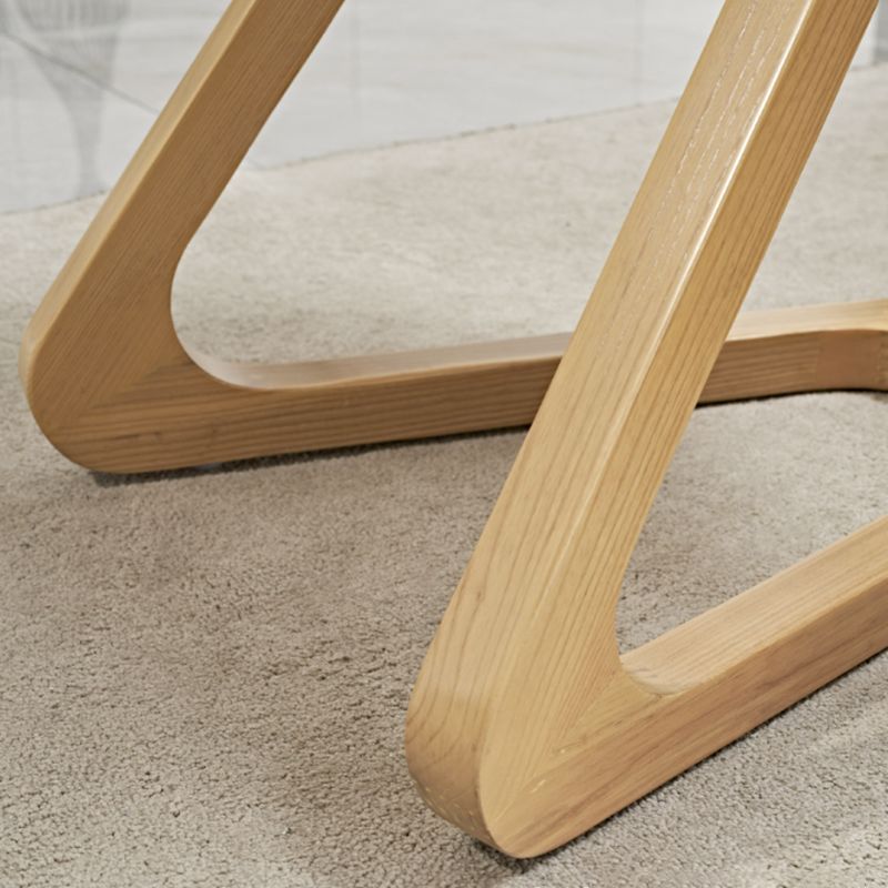 ソリッドウッドアブストラクトテーブルラウンドスカンジナビアリビングルームエンドテーブル