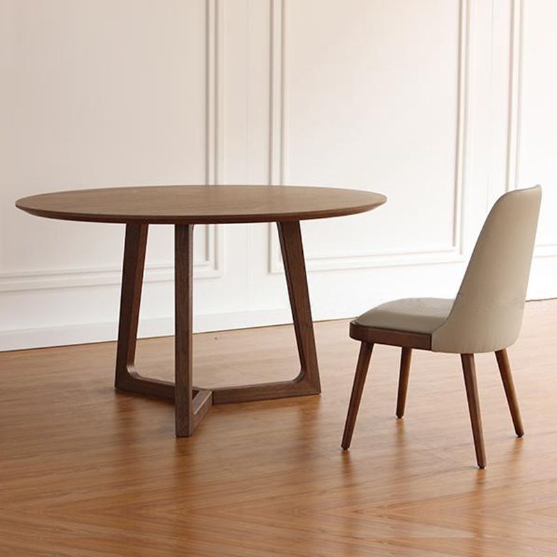 Modern Oak Solid Wood Table Round Dining Table with Wooden Pedestal Base Clearhalo ' dining_table' 'Dining Tables & Seating' 'Dining Tables' 'furn' 'furn_dining_table' 'Furniture' 'furniture_dining_table' 'Kitchen & Dining Furniture' 'kitchen&dining_furn' 'kitchen' 'kitchen_dining_table' 1200x1200_63687892-cbda-4e44-ba8c-7109e2d8c6a9
