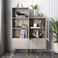 Glam Style Bookshelf Standard Closed Back Shelf Bookcase With Cabinet Clearhalo 'Bookcases' 'furn' 'furn_bookcases' 'Furniture' 'furniture_bookcases' 'kitchen' 'kitchen_bookcases' 'Living Room Furniture' 'Office Furniture' 1200x1200_6369dda7-d3ff-4eb8-97d2-4c6632c84bec