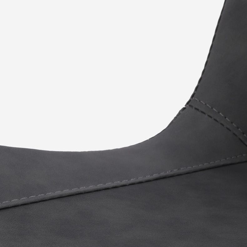 Faux Leder Essstühle Moderner Stuhl mit schwarzen Beinen mit schwarzen Beinen