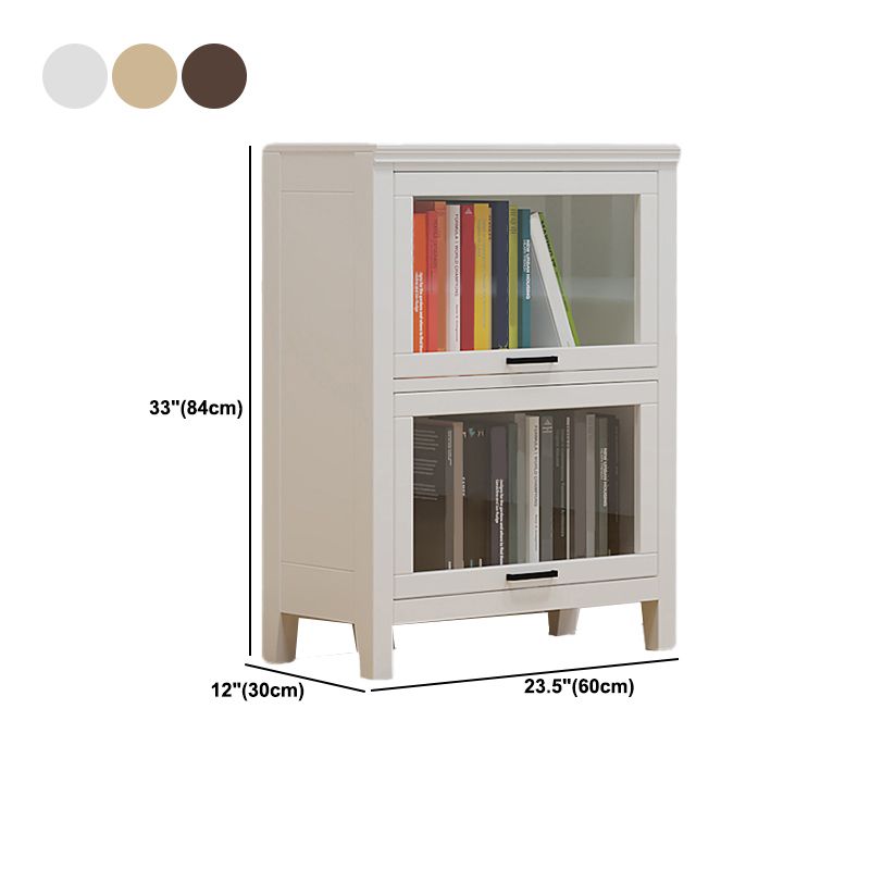 Modern Solid Wood Bookcase, Door Bookshelf for Any Room, 24" L X 12" W