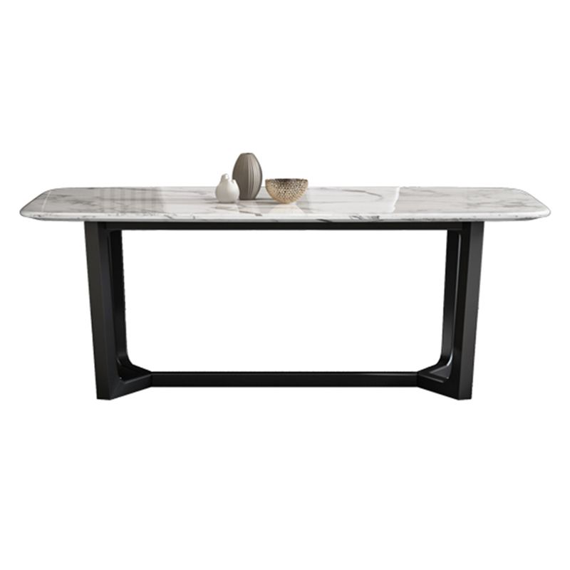 5/7 Pieces Modern White Marble Top Wooden Frame Dining Set for Home Clearhalo 'Dining Room Sets' 'Dining Tables & Seating' 'dining_room_set' 'furn' 'furn_dining_room_set' 'Furniture' 'Kitchen & Dining Furniture' 1200x1200_636aca8a-ec2b-4e2d-b291-4fead508d295