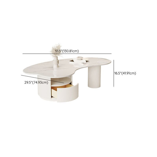 Mesa de cóctel abstracta Café de pizarra o mesa auxiliar con cajones de almacenamiento