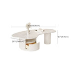 Mesa de cóctel abstracta Café de pizarra o mesa auxiliar con cajones de almacenamiento