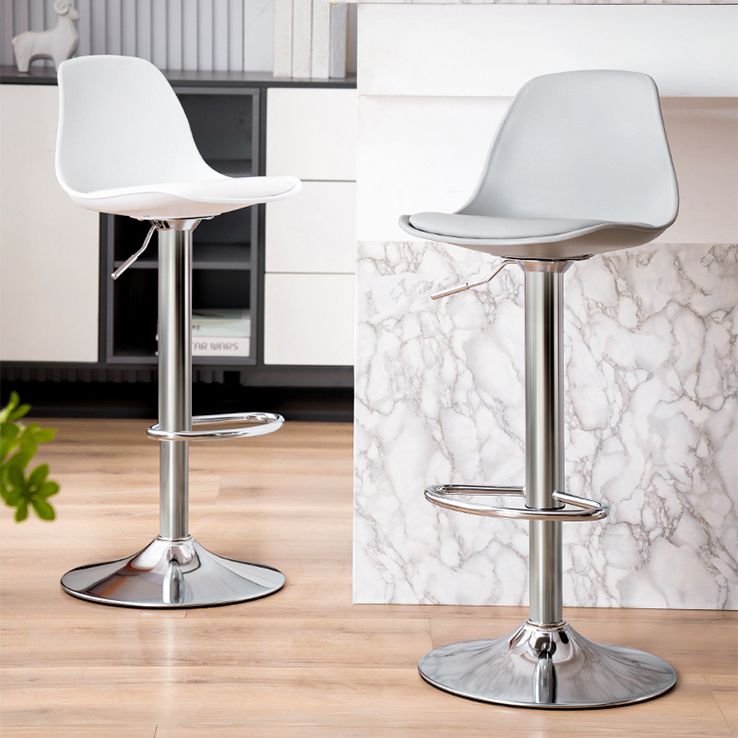 Contemporary Metal Barstool Faux Leather Footrest Adjustable Counter Stool Clearhalo 'Bar Furniture' 'Bar Stools' 'bar_stools' 'furn' 'furn_bar_stools' 'Furniture' 'Kitchen & Dining Furniture' 1200x1200_6372ba19-72b2-42fc-897e-e83e1b2fa0cd