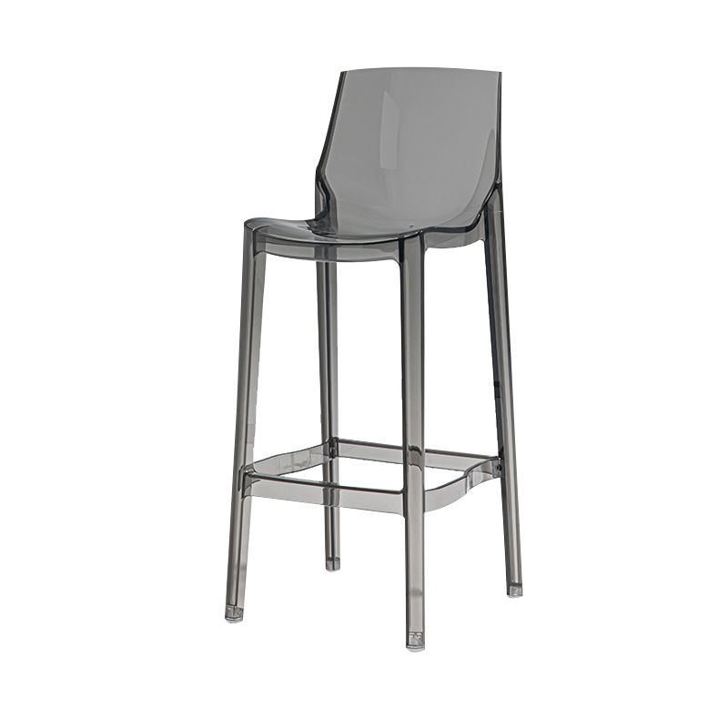 Contemporary Acrylic Bar Stools Low Back Indoor Counter Chair
