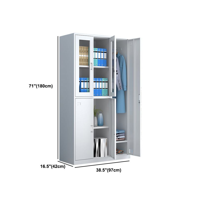 Eigentijdse garderobe metalen witte kleur garderobe kast voor slaapkamer