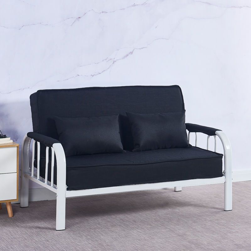 Linon contemporain carré canapé-lit convertible lavable