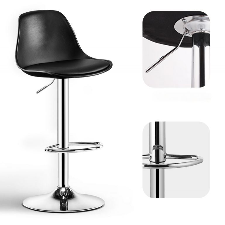 Metal Contemporary Kitchen Dining Room Armless Stool Adjustable Height Barstool Clearhalo 'Bar Furniture' 'Bar Stools' 'bar_stools' 'furn' 'furn_bar_stools' 'Furniture' 'furniture_bar_stools' 'Kitchen & Dining Furniture' 1200x1200_63777e47-6fea-4ead-bd43-a38cb6998563