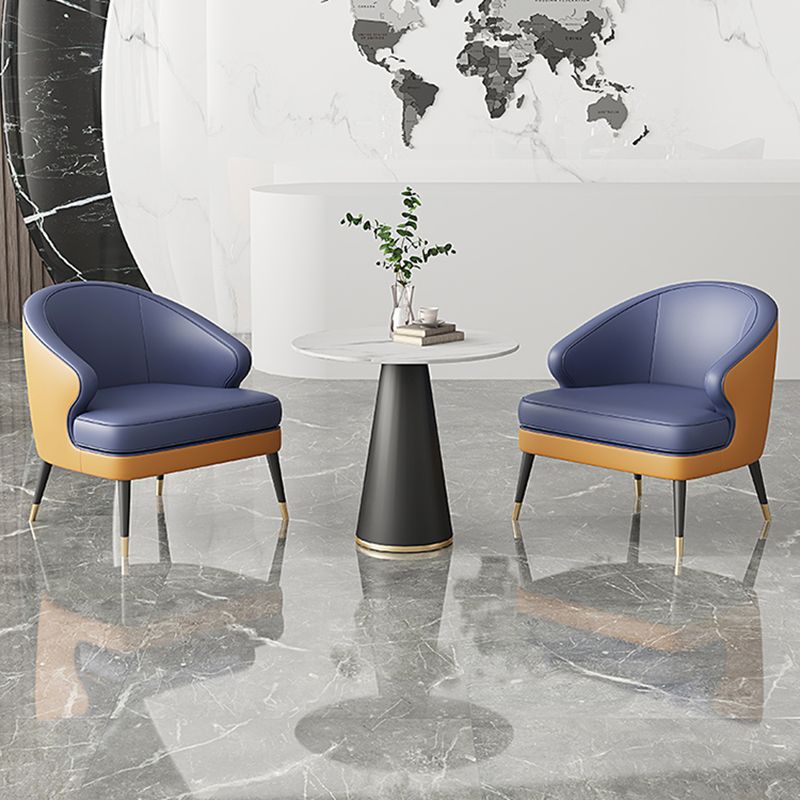 23.62" Wide Arm Chair Faux Leather Recessed Arms Accent Chair Clearhalo 'Accent Chairs' 'accent_chairs' 'Chairs & Seating' 'furn' 'furn_accent_chairs' 'Furniture' 'Living Room Furniture' 1200x1200_63788f4f-175a-476e-8831-364471b62b4d