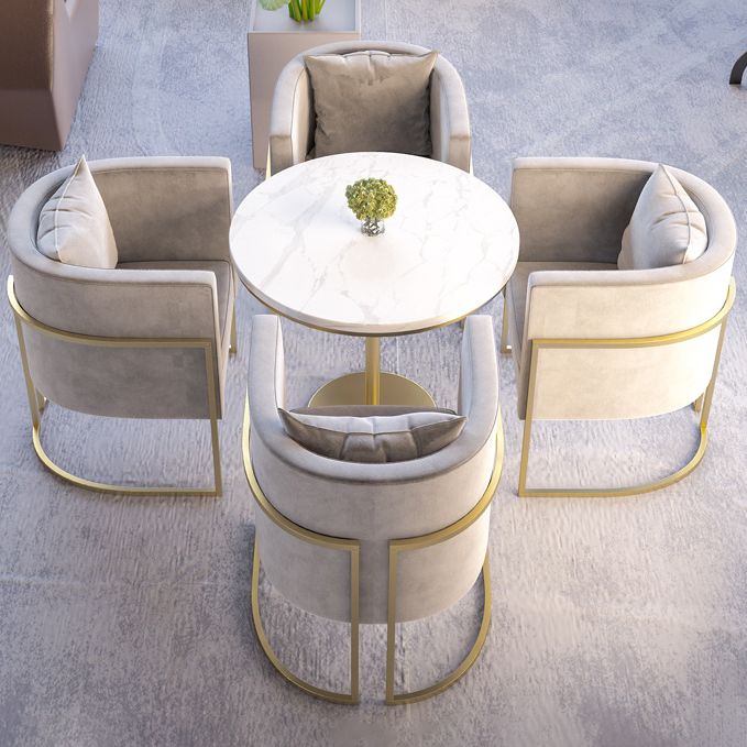 Nordic Sintered Stone Dining Room Set with Metal Base Dining Furniture for Household Clearhalo 'Dining Room Sets' 'Dining Tables & Seating' 'dining_room_set' 'furn' 'furn_dining_room_set' 'Furniture' 'furniture_dining_room_set' 'Kitchen & Dining Furniture' 'kitchen&dining_furn' 'kitchen' 1200x1200_637a7516-6290-4216-ad15-92f9148a35d3