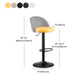 Contemporary Adjustable Height Footrest Barstool Matte Finish Upholstered Stool Clearhalo 'Bar Furniture' 'Bar Stools' 'bar_stools' 'Furniture' 'furniture_bar_stools' 'Kitchen & Dining Furniture' 1200x1200_637aac9c-7594-4917-9318-46ede83a28ea