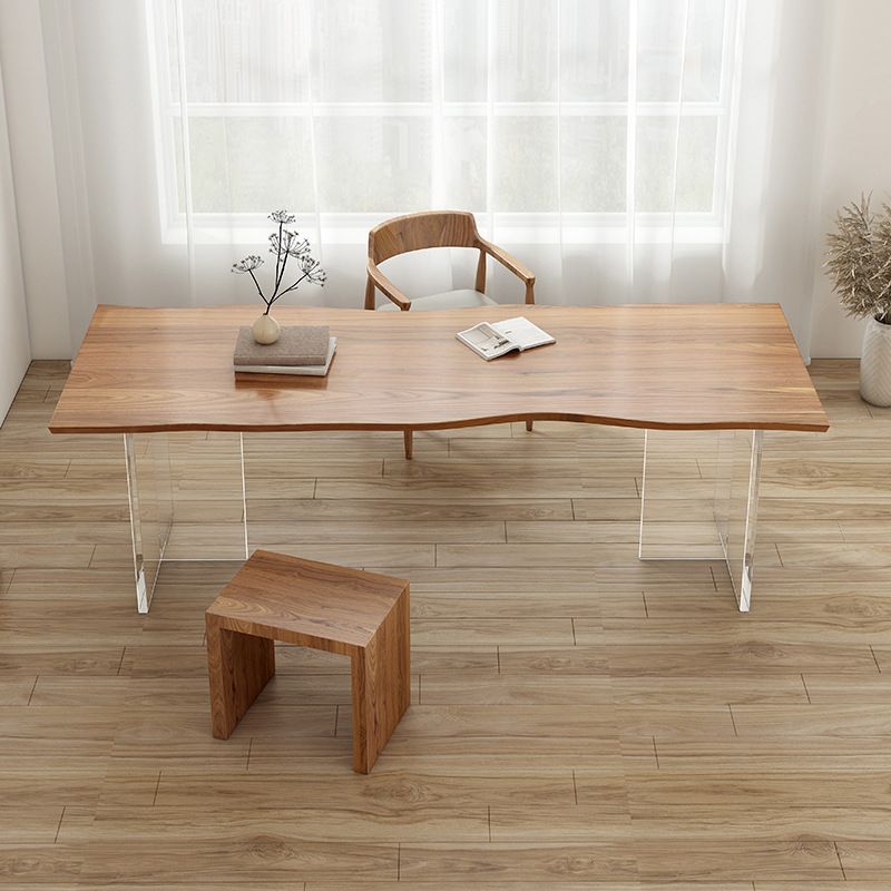 Rectangle Double Pedestal Dining Table Modern Wood Table for Dining Room Clearhalo 'Dining Tables & Seating' 'Dining Tables' 'dining_table' 'furn' 'furn_dining_table' 'Furniture' 'Kitchen & Dining Furniture' 1200x1200_637b206c-382a-4be1-a331-2aa8d7a09b81