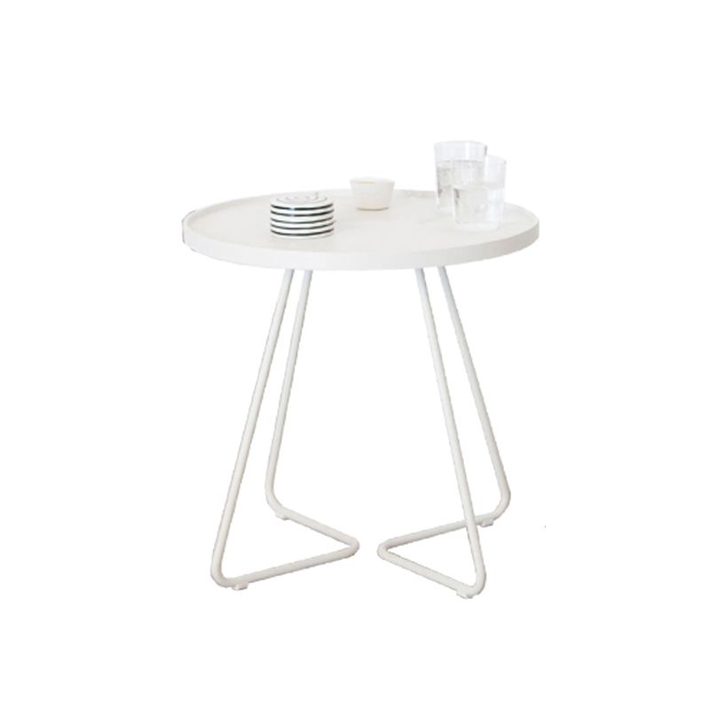 Mid-Century Metal Round Tray Top Side Table Iron Sled End Table Clearhalo 'Coffee & Accent Tables' 'End & Side Tables' 'end_side_tables' 'furn' 'furn_end_side_tables' 'Furniture' 'Living Room Furniture' 1200x1200_637b6b08-b757-48fc-a010-62d1ee114f69