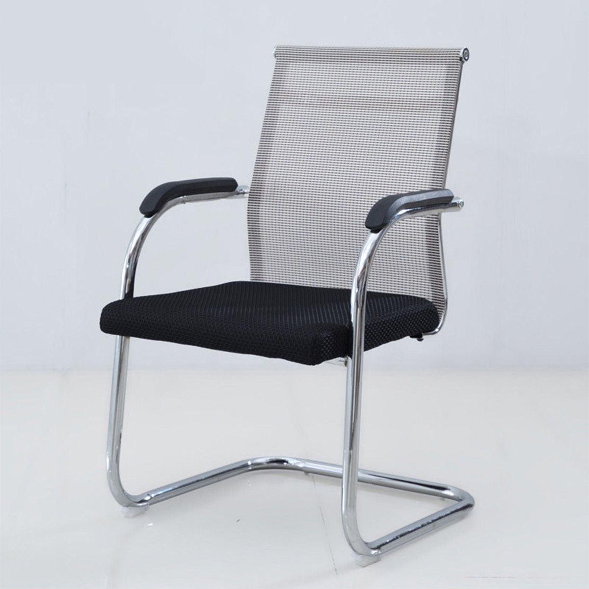Chaise de bureau à cadre argenté sans fauteuil AirGrid pénible avec respirabilité
