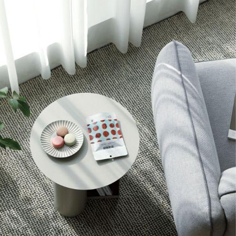 Modern Round Pedestal Coffee Table for Living Room in Pink with Storage Clearhalo 'Coffee & Accent Tables' 'Coffee Tables' 'coffee_tables' 'furn' 'furn_coffee_tables' 'Furniture' 'furniture_coffee_tables' 'Living Room Furniture' 1200x1200_637c1797-6d4e-42b4-a7a0-c59145b1f863