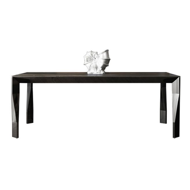 Modern Style Sintered Stone Dining Table Black Rectangle Kitchen Table with 4 Legs Clearhalo ' dining_table' 'Dining Tables & Seating' 'Dining Tables' 'furn' 'furn_dining_table' 'Furniture' 'furniture_dining_table' 'Kitchen & Dining Furniture' 'kitchen&dining_furn' 'kitchen' 'kitchen_dining_table' 1200x1200_637c80ae-0b00-4b8b-9feb-7ff512358463