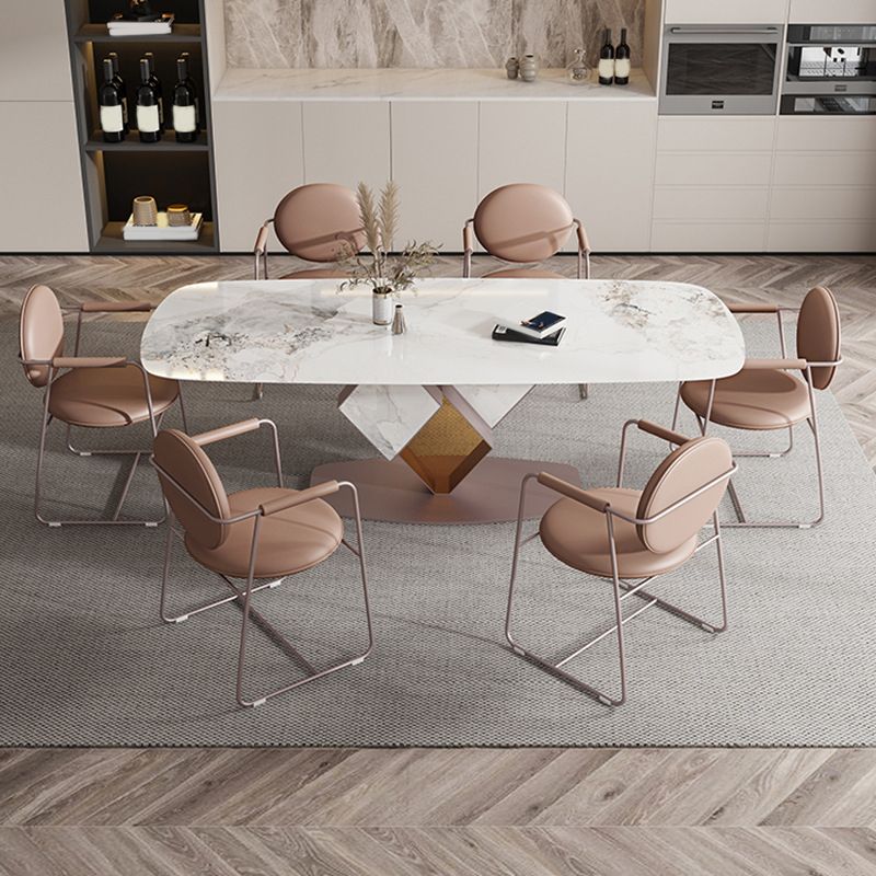 Nordic 1/5/7 Pieces Rectangle Dining Set Sintered Stone Top Dinette Table Set