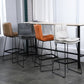 Modern Armless Backrest Counter Stool Steel Bar Stool with Leather Cushion Clearhalo 'Bar Furniture' 'Bar Stools' 'bar_stools' 'furn' 'furn_bar_stools' 'furniture_bar_stools' 'Kitchen & Dining Furniture' 'kitchen&dining_furn' 'kitchen' 'kitchen_furn' Furniture' 1200x1200_637cc5e0-3642-4697-8c1d-97afe16b81d1