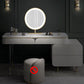 White Rectangular Slate Top Dressing Table Metal Base with 2/4 Drawers Dresser