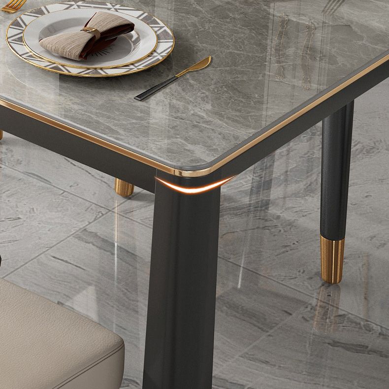 Oak Solid Wood Legs Dining Table Mid-Century Rectangle Dining Table Clearhalo 'Dining Tables & Seating' 'Dining Tables' 'dining_table' 'furn' 'furn_dining_table' 'Furniture' 'Kitchen & Dining Furniture' 1200x1200_6381806a-b2b8-44ea-863b-c3005a3cae38