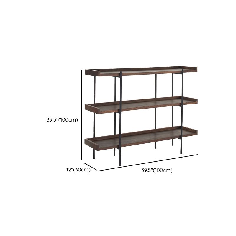 Wooden Standard Bookcase Industrial Open Back Bookshelf with Shelves Clearhalo 'Bookcases' 'furn' 'furn_bookcases' 'Furniture' 'Office Furniture' 1200x1200_63823e38-acfb-4a6b-a67a-6d8c61601644