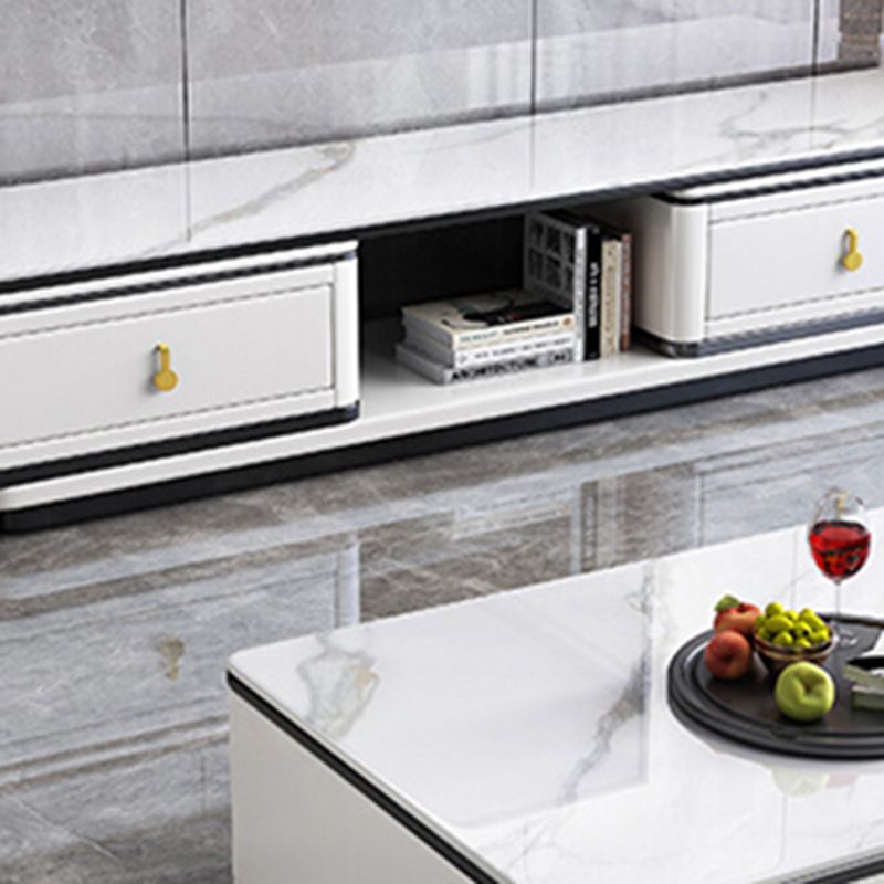 Stone TV Media Console Contemporary Stand Console with Drawers Clearhalo 'furn' 'furn_tv_stands_entertainment_centers' 'Furniture' 'Living Room Furniture' 'TV Stands & Entertainment Centers' 'TV Stands & Media Storage Furniture' 'tv_stands_entertainment_centers' 1200x1200_6384fae2-a02d-4e58-b8af-c5efa96a3f6d