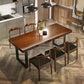 Industrial 1/5/7 Pieces Dining Set Rectangle Pine Wood Dining Table for Dining Room Clearhalo 'Dining Room Sets' 'Dining Tables & Seating' 'dining_room_set' 'furn' 'furn_dining_room_set' 'Furniture' 'Kitchen & Dining Furniture' 1200x1200_6385d216-b1cd-4718-a839-9c5e4b211d89