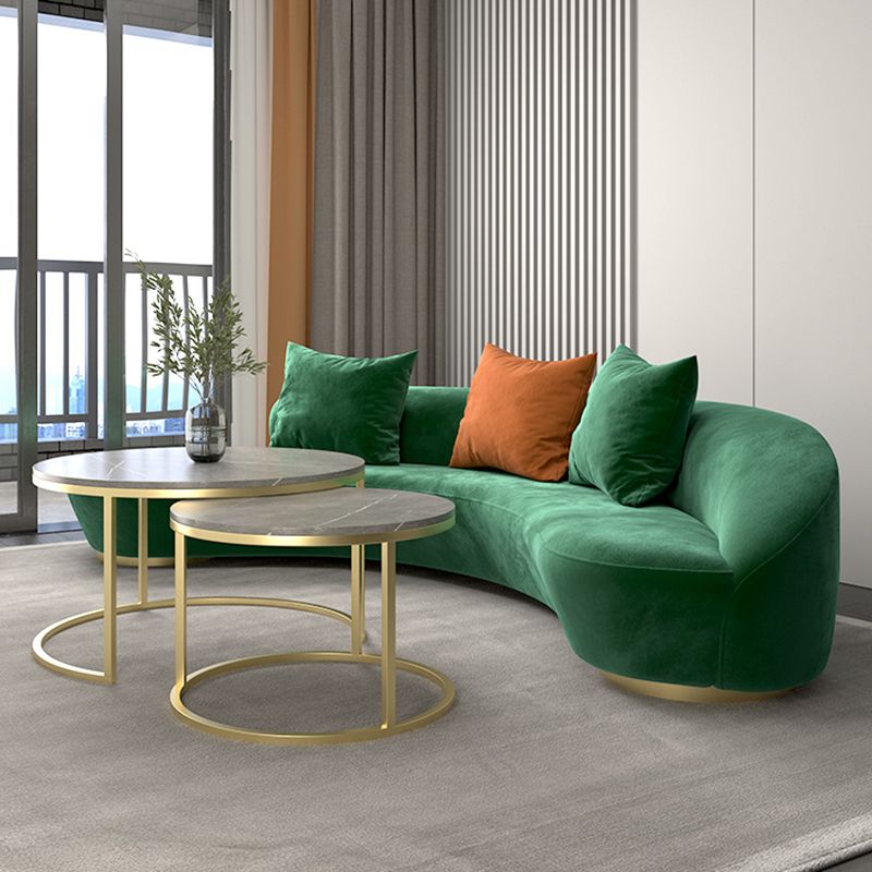 Divano con smoking di velluto contemporaneo con schiena stretta per l'appartamento