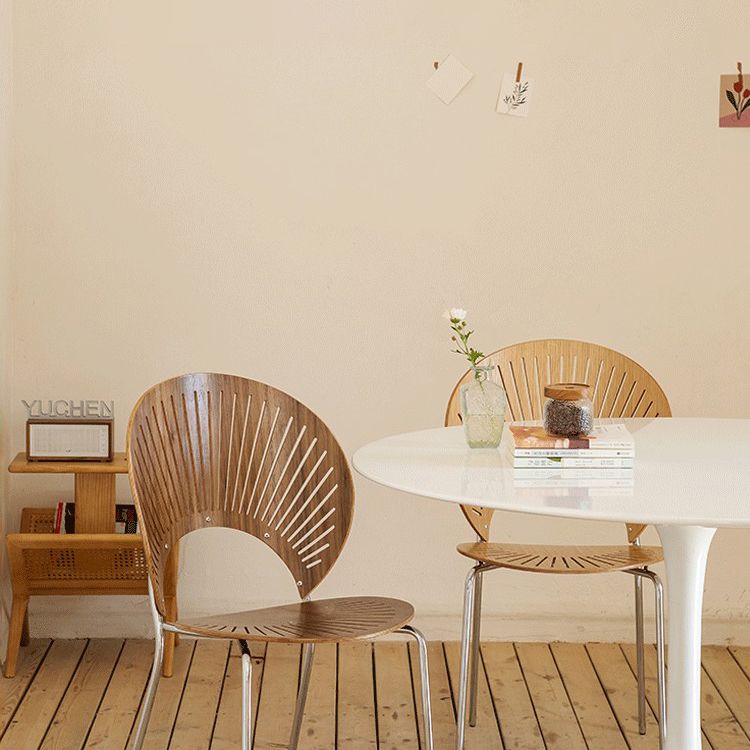 Contemporary Metal Dining Room Chairs Wood Dining Armless chairs for Home Use Clearhalo ' kitchen&dining_furn' 'Dining Chairs' 'Dining Tables & Seating' 'dining_chair' 'furn' 'furn_dining_chair' 'Furniture' 'furniture_dining_chair' 'Kitchen & Dining Furniture' 'kitchen' 1200x1200_6386b2b8-78c3-4308-964b-60a7dc6a413a