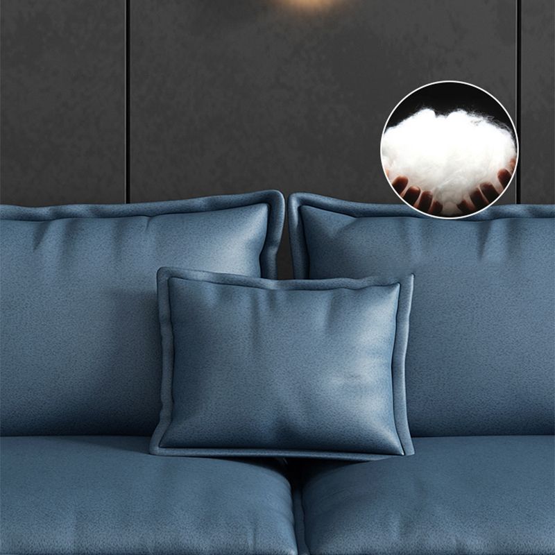 Scandinavian 4-seat Pillow Top Arm Sectional 37.4" High Sectional with 4 Pillows Clearhalo 'furn' 'furn_sectionals' 'Furniture' 'Living Room Furniture' 'Sectionals' 1200x1200_6386bb39-47c4-454b-b67f-c049ac5a66e3