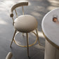 Glam Style Low Back Round Upholstered Bar Stool with Metal Legs Clearhalo 'Bar Furniture' 'Bar Stools' 'bar_stools' 'furn' 'furn_bar_stools' 'Furniture' 'Kitchen & Dining Furniture' 1200x1200_6386fa70-14e9-4071-a86a-4b1de051be58