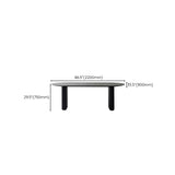 Moderne ovale eettafel massief houten eettafel voor eetkamer