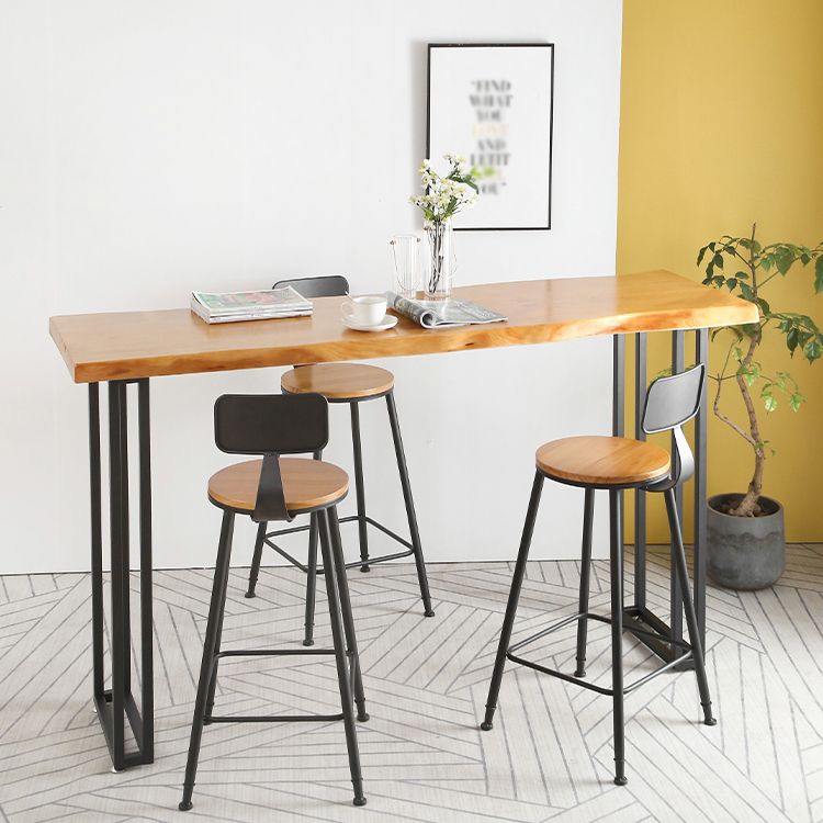 Contemporary Rectangle Bar Counter Table Wooden Dining Table for Kitchen Clearhalo 'Bar Furniture' 'Bar Tables' 'bar_tables' 'furn' 'furn_bar_tables' 'Furniture' 'furniture_bar_tables' 'Kitchen & Dining Furniture' 1200x1200_6388fc17-4d34-4a31-b9bf-47c4f5e7435d