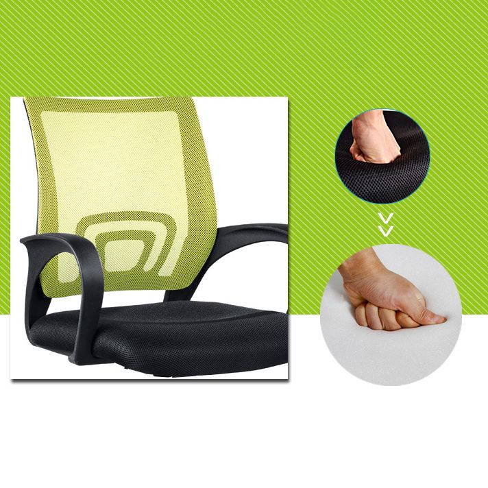 Sedia da scrivania contemporanea da 19 "sedia a braccia fissa nera.