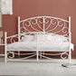 Modern Iron Open-Frame Bed with Arched Headboard and Metal Legs