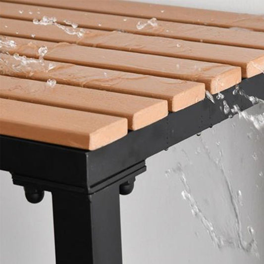 Tavolo da bar in stile moderno rettangolo tavolo da pranzo a barre di legno con base di cavalletto