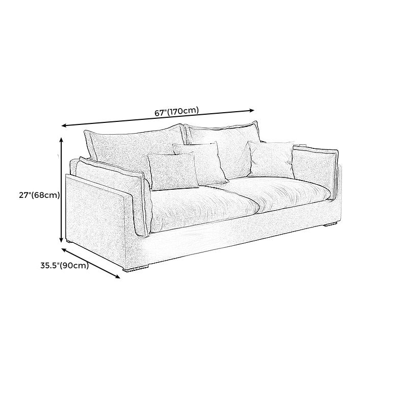 Contemporary Stationary Living Room Couch Gray Pillow Top Arm Sofa Clearhalo 'furn' 'furn_sofas' 'Furniture' 'furniture_sofas' 'Living Room Furniture' 'Sofa' 'sofas' 1200x1200_638c1d52-5da7-419d-9462-5e15dcf6820b