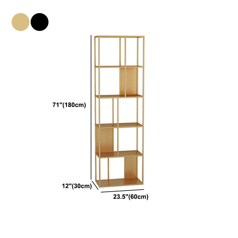 Modern Open Bookcase with Metal Rectangular Shelves for Study Room Clearhalo 'Bookcases' 'furn' 'furn_bookcases' 'Furniture' 'furniture_bookcases' 'kitchen' 'kitchen_bookcases' 'Living Room Furniture' 'Office Furniture' 1200x1200_638c7948-329c-4188-b0d9-57576b82ff28