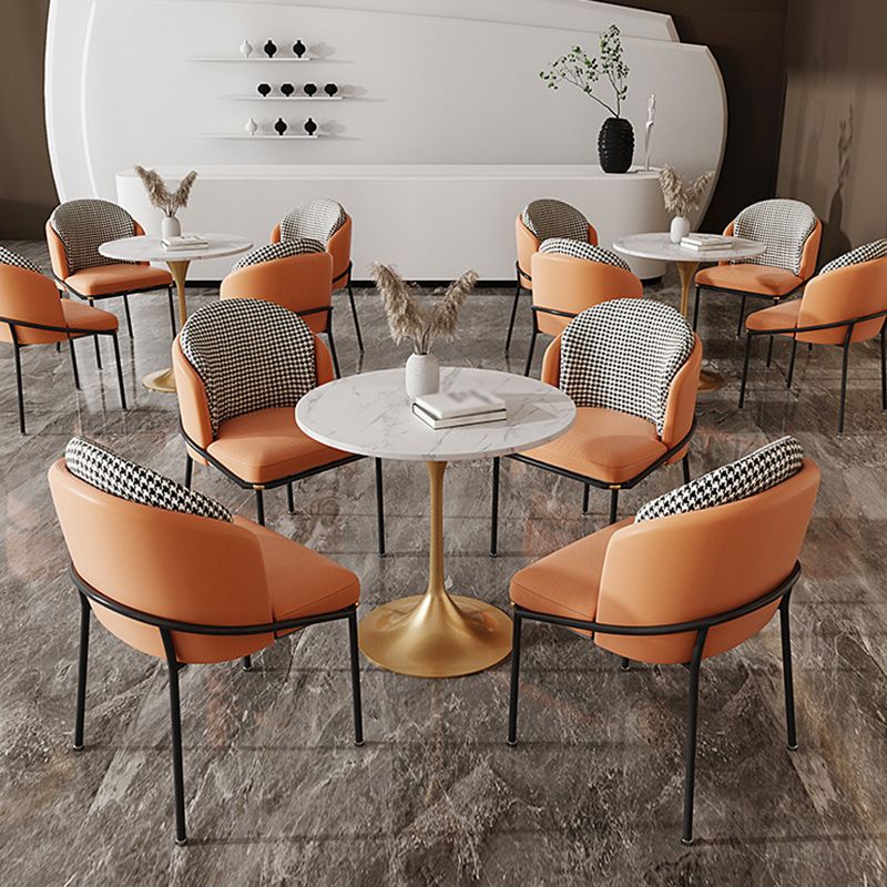 Metal Contemporary Round Dining Table Sintered Stone Table for Dining Room Clearhalo ' dining_table' 'Dining Tables & Seating' 'Dining Tables' 'furn' 'furn_dining_table' 'Furniture' 'furniture_dining_table' 'Kitchen & Dining Furniture' 'kitchen&dining_furn' 'kitchen' 'kitchen_dining_table' 1200x1200_638d6669-ce4e-4852-887e-61ac136a290c
