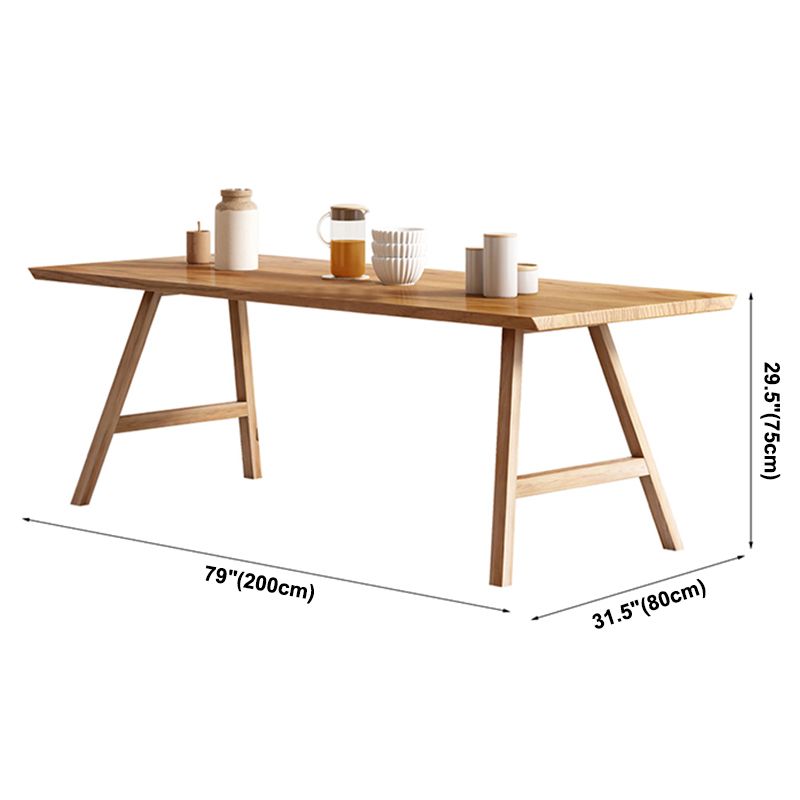 Rectangle Wooden Dining Table Modern Pine Table in Nature with Double Pedestal Clearhalo ' dining_table' 'Dining Tables & Seating' 'Dining Tables' 'furn' 'furn_dining_table' 'Furniture' 'furniture_dining_table' 'Kitchen & Dining Furniture' 'kitchen&dining_furn' 'kitchen' 'kitchen_dining_table' 1200x1200_638dd176-3151-4269-9f7d-6a53b662799d