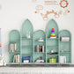 Modern Metal Bookcase Standard Closed Back Vertical Bookshelf for Home