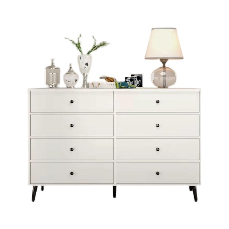 Coffre d'accent moderne avec des jambes droites et des tiroirs armoire