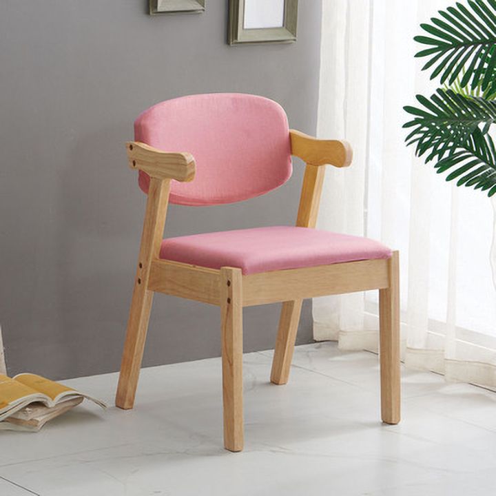 Scandinavian Home Arm Chair Open Back Wood Upholstered Dining Room Chair Clearhalo ' kitchen&dining_furn' 'Dining Chairs' 'Dining Tables & Seating' 'dining_chair' 'furn' 'furn_dining_chair' 'Furniture' 'furniture_dining_chair' 'Kitchen & Dining Furniture' 'kitchen' 1200x1200_639108f8-f978-4abc-9c88-7daec6497614